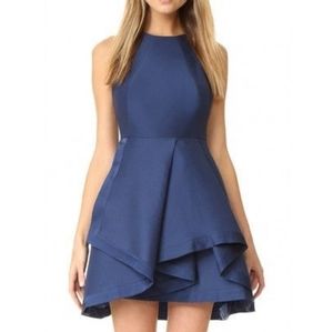 Halston Heritage Navy Skater Dress size 12